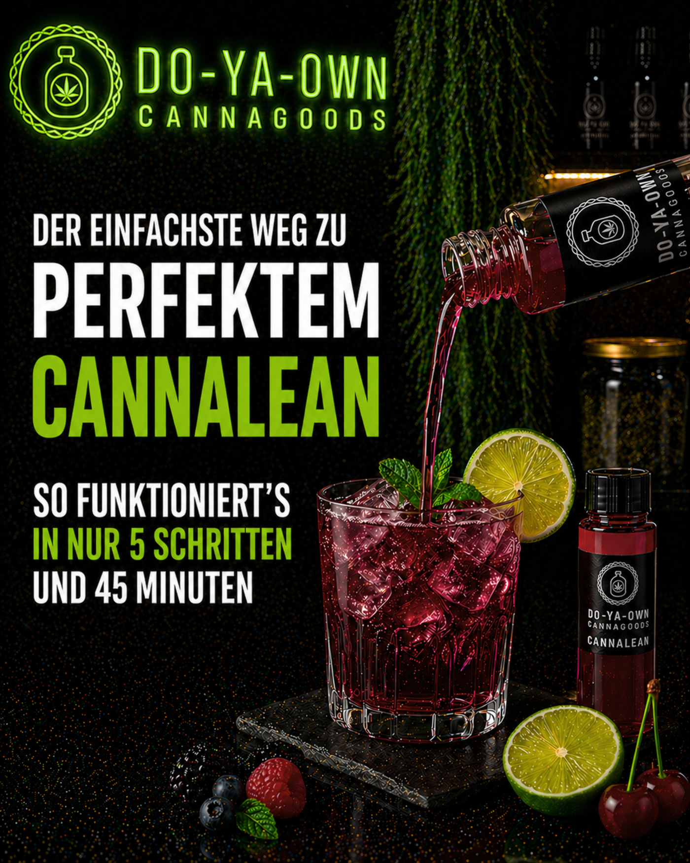 CannaLean Wildberry DIY-Kit für Sirup Herstellung Schritt 1