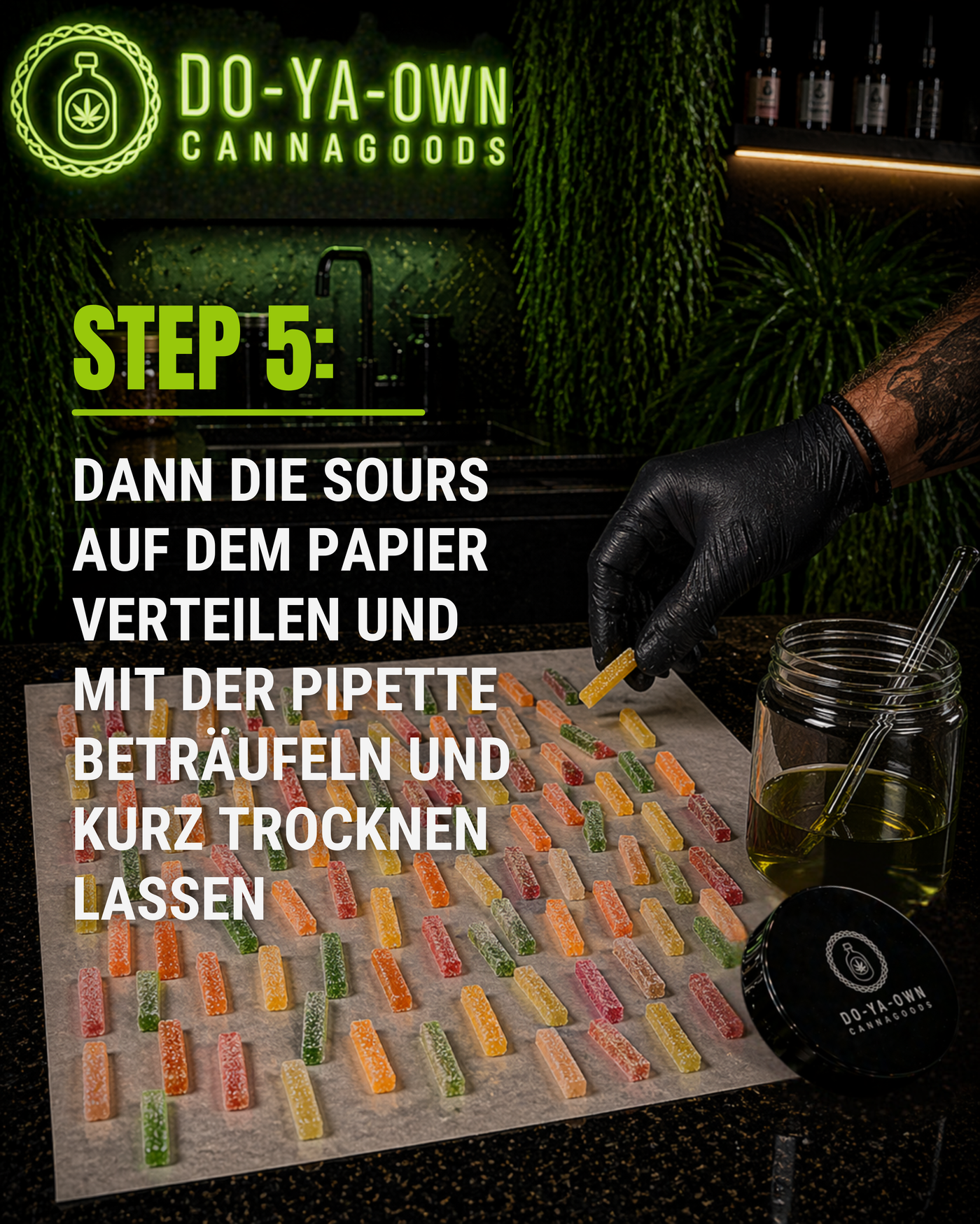 CannaSours DIY-Kit für saure Gummies Herstellung Schritt 6